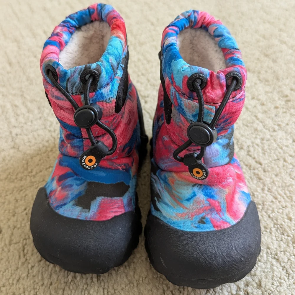 Bogs B-MOC Snow Boots Toddler 7 Wild Brush Waterproof Fleece Outdoor Winter Ski